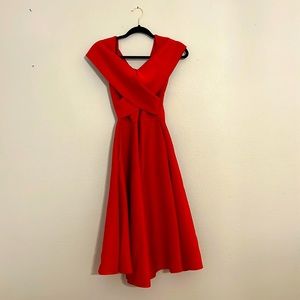Red MIDI Dress